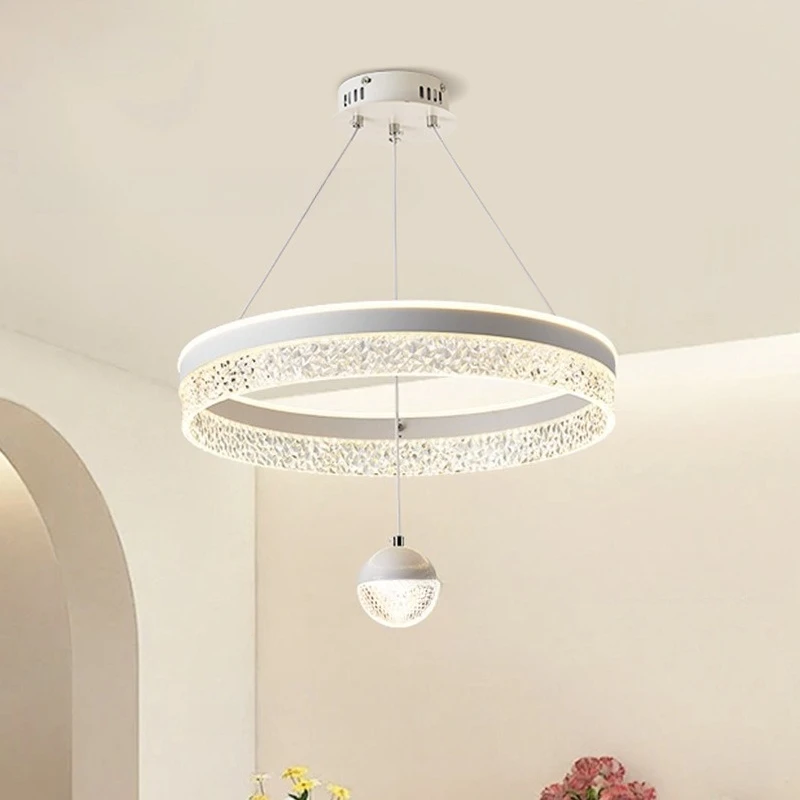 Modern Minimalist Circle Acrylic LED Pendant Light Living Room Restaurant Bedroom Kitchen Designer Personality Art Hanging Lamps