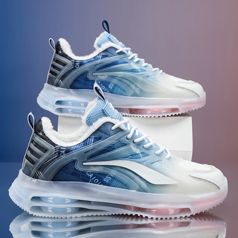 

Men's Winter Running Shoes, Outdoor Casual Warm Ankle Boots, Cold-Resistant and Warm for Cold Weather, Casual Outdoor Winter Shoes Suitable for Daily Wear, Hiking, and Urban Style, Couple Color Scheme