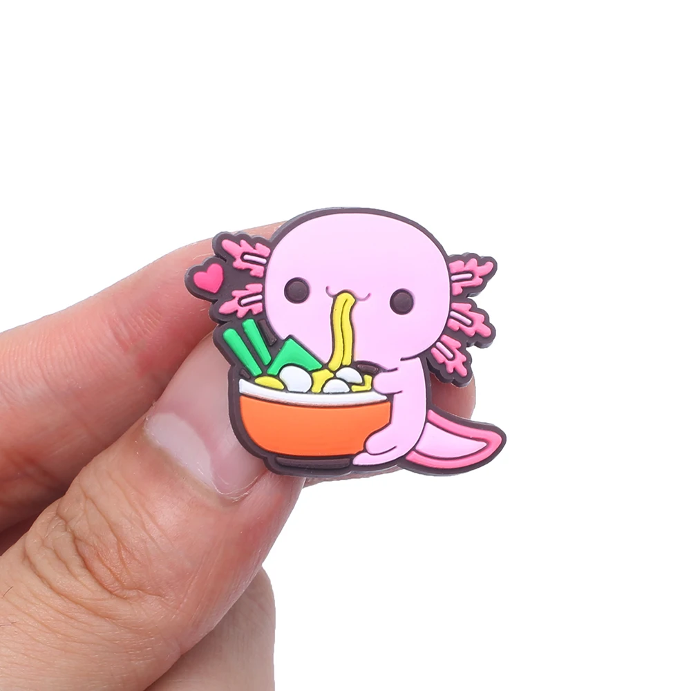 Kawai 1pcs Animal Salamander PVC Shoe Charms Accessories Shoe Decorations for Classic Clog Unisex Party Gifts image 3