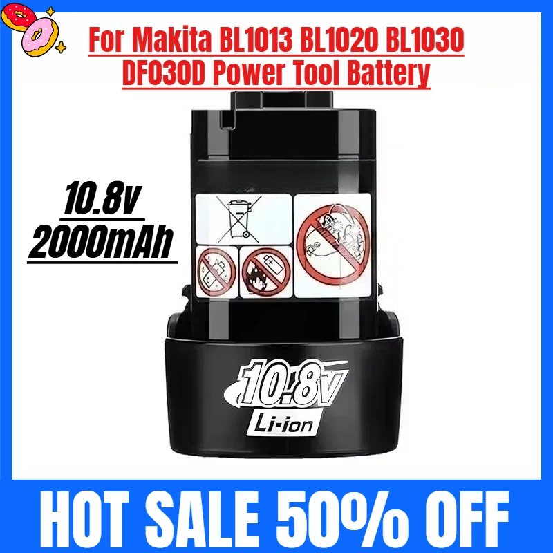 

10.8v 2000mAh for Makita BL1013 BL1020 BL1030 DF030D Power Tool Battery