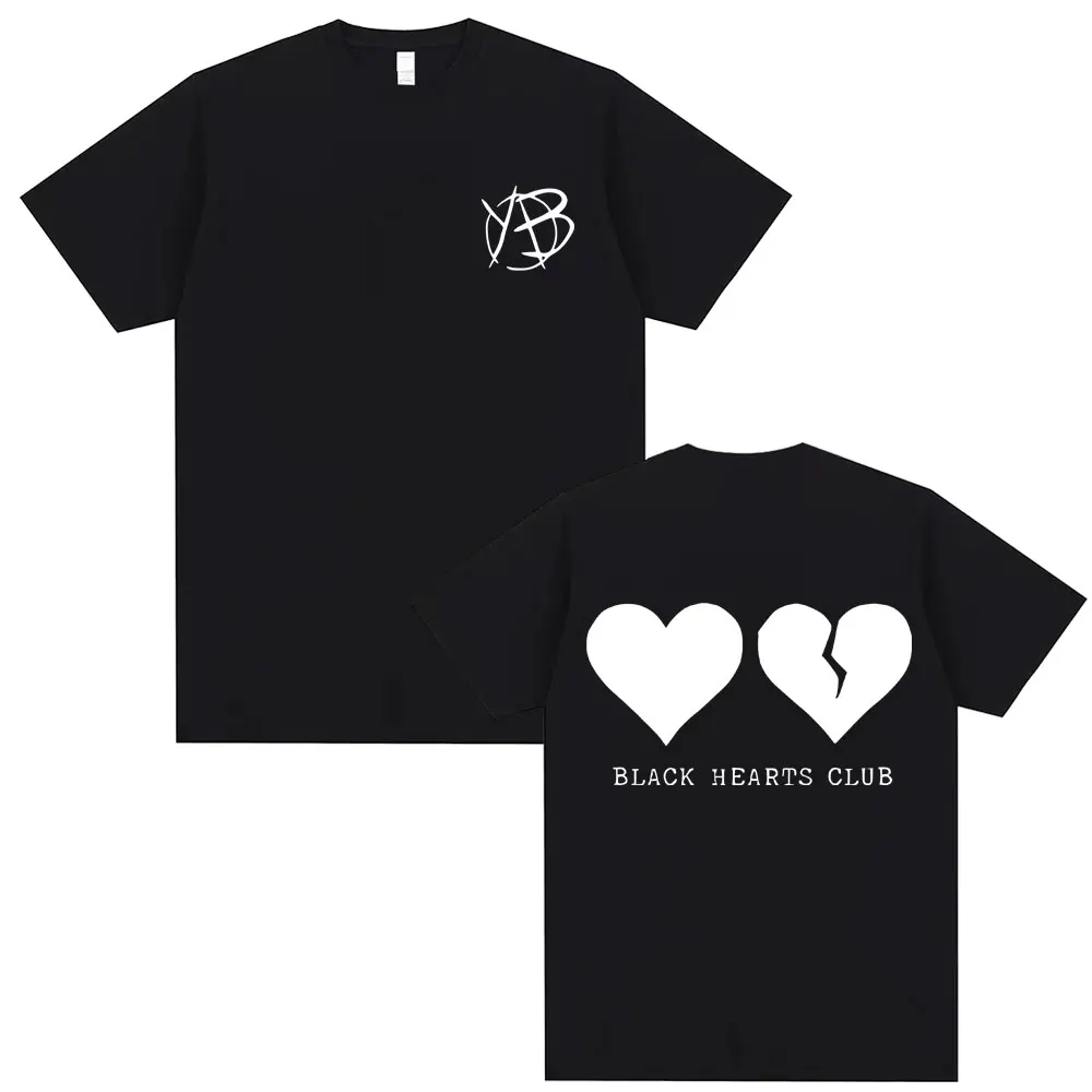 Singer Yungblud Black Hearts Club T-shirt Men Women Rock Vintage Oversized Short Sleeve Tshirt Male Cotton T Shirts