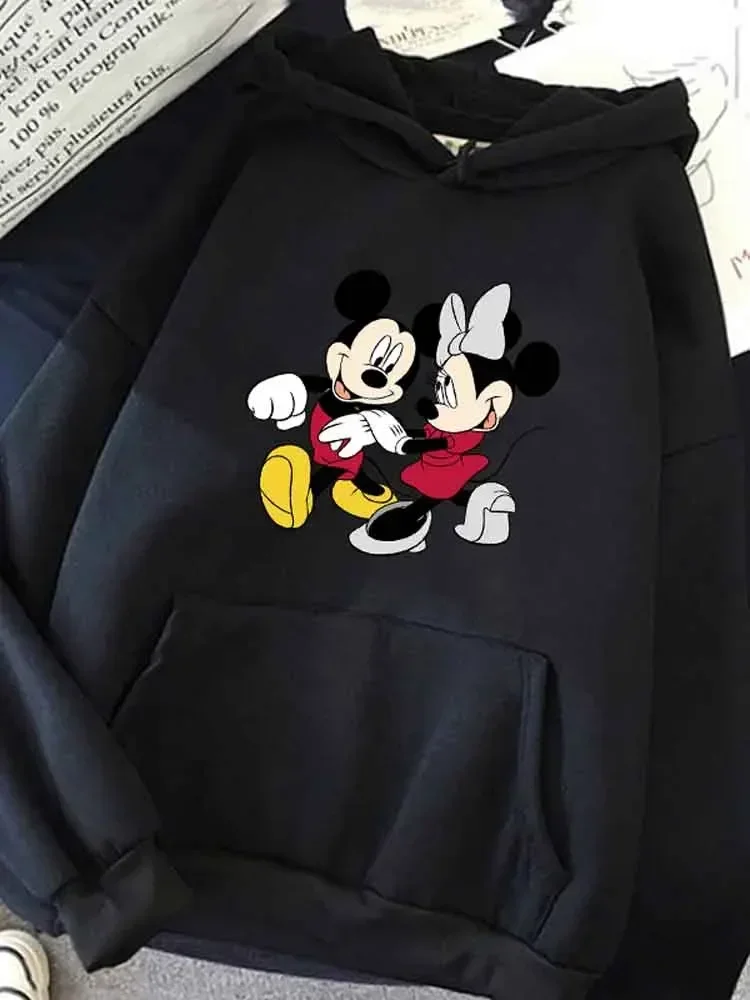 Cartoon Hoodies Women Kawaii Lilo Stitch Graphic Hoodie Streetwear Funny Unisex Hooded Clothing Tops Anime Sweatshirts Female