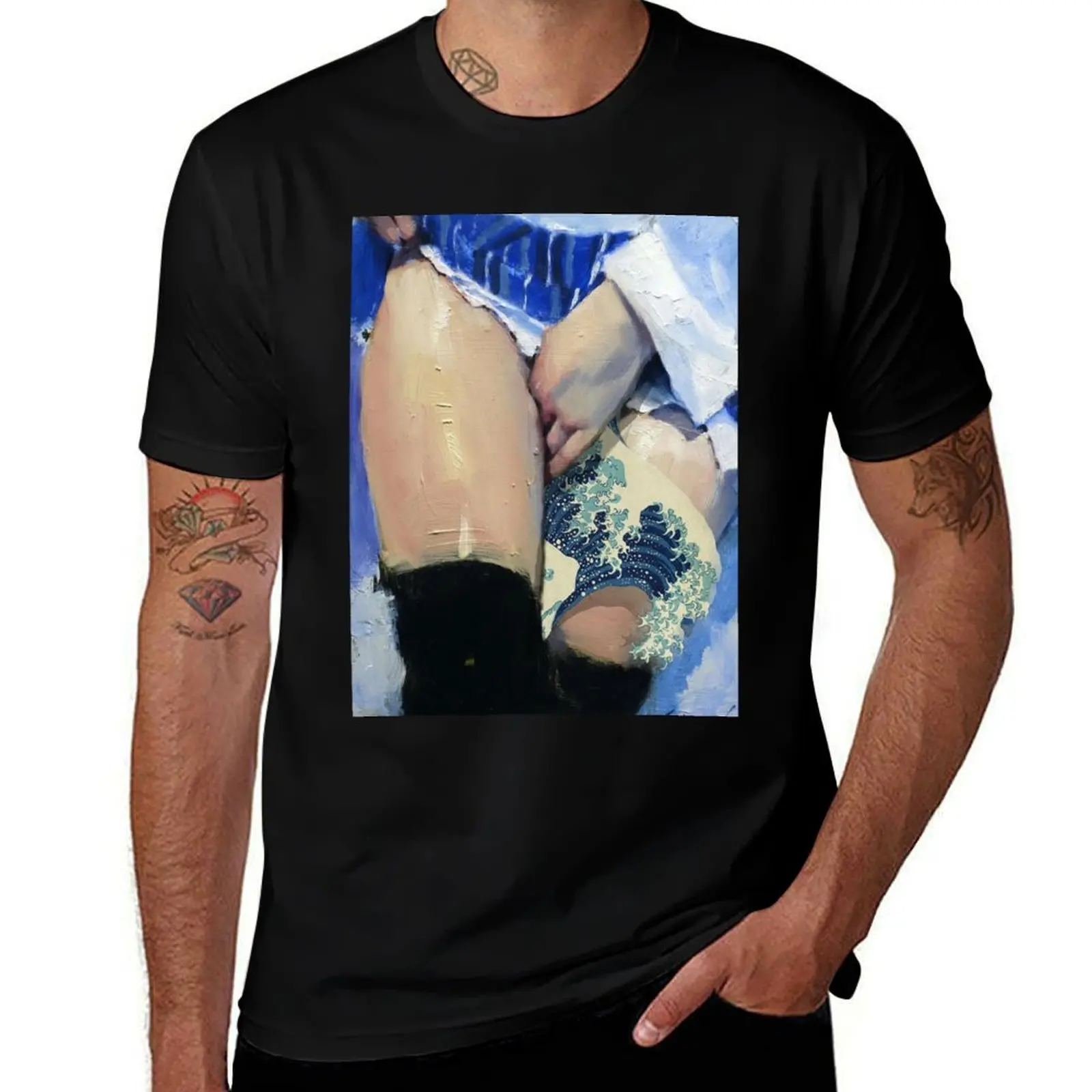 Hokusai Classical Art T-Shirt Casual Trendy Streetwear Tee Shirt T-Shirt