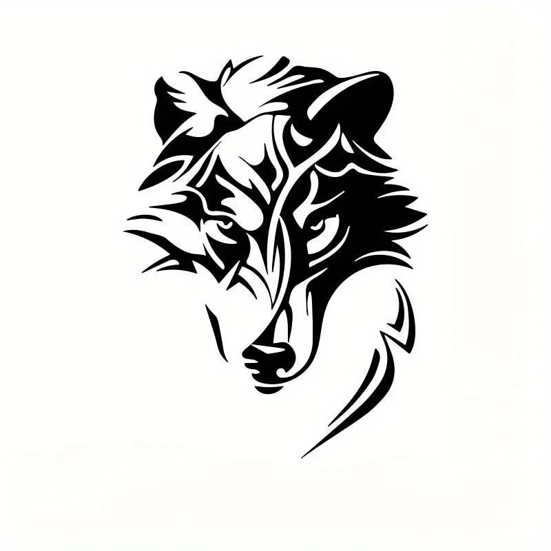

1PC Trendy Wolf Head Art Sticker, Suitable for Backpacks, Mirrors, Tablet Covers and Multiple Places