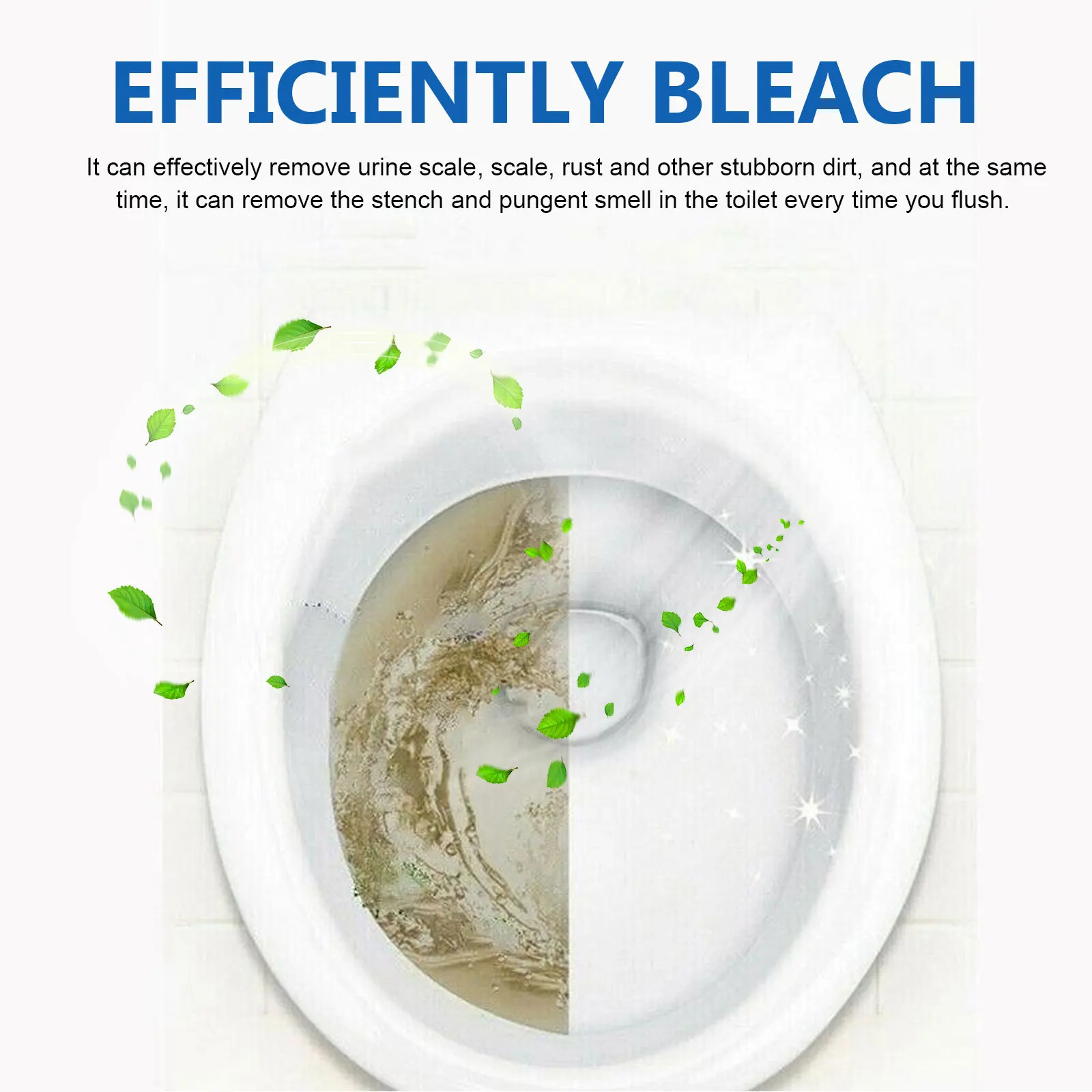Toilet Cleaning Effervescent Tablets Fast Remover Urine Stain Deodorant Yellow Dirt Automatic Toilet Bowl Cleaner Tablets 12PCS