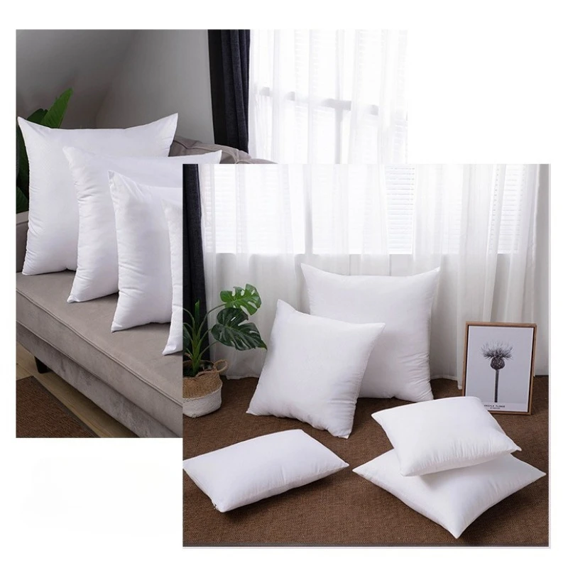 Standard White Simple Breathable Square Cushion Core High Resilience Pillow Core Sofa Backrest Cushion Core Multiple Sizes