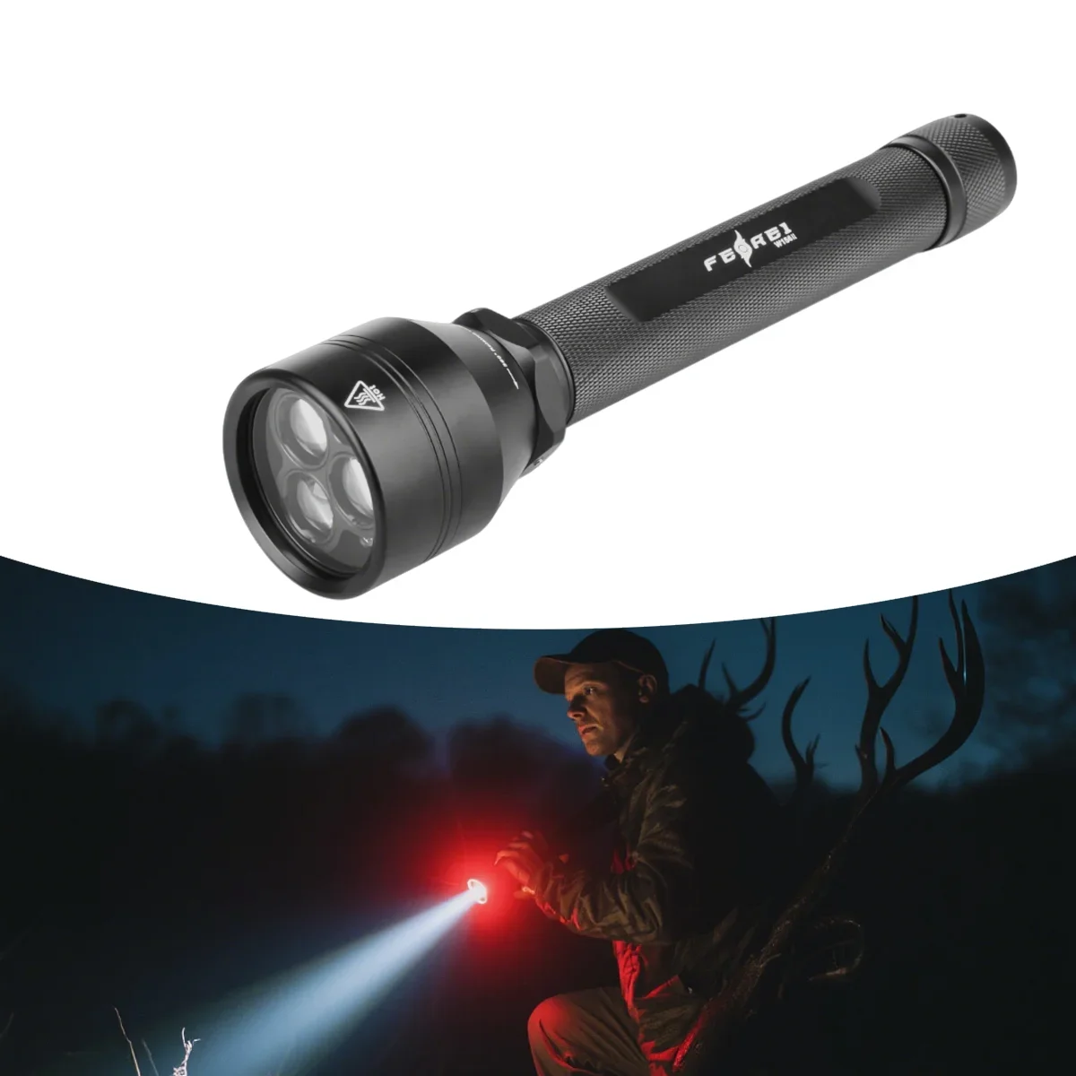 Professional 150m Waterproof Dual LED Flashlight 800 Lumens Deep Sea Night Diving Light Long-Run Magnetic Switch White/Red Torch