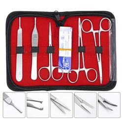 Dental Surgical Tissue Tweezer Set Surgical Scissors Oral Surgery Tools Forcep Extraction Hemostat Students Suture Practice Kit