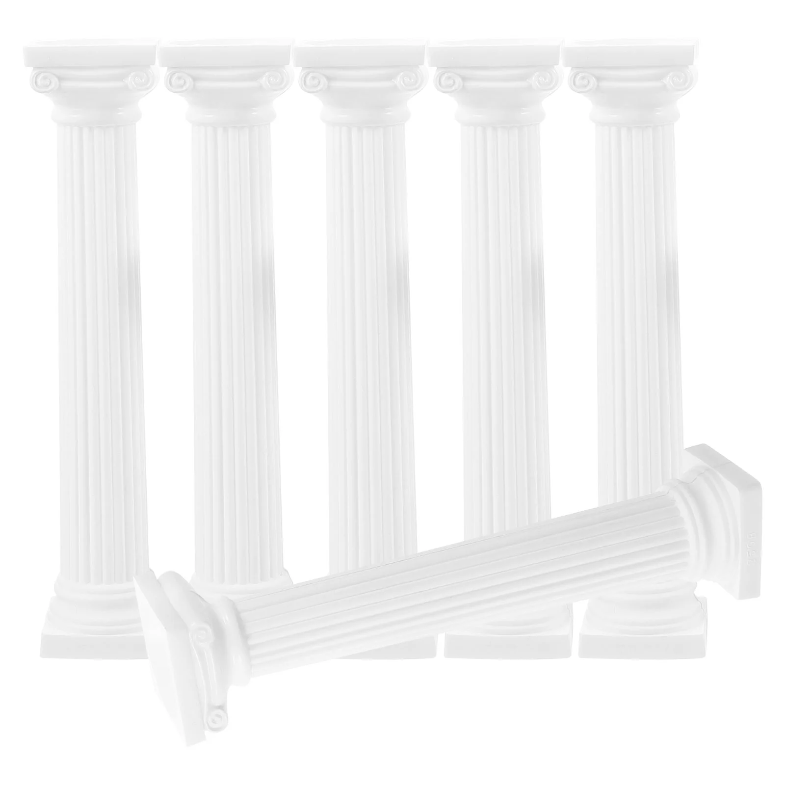 6 Pcs Roman Column Model Decorative Entry Way Ceiling Pillar Statue Plastic Party