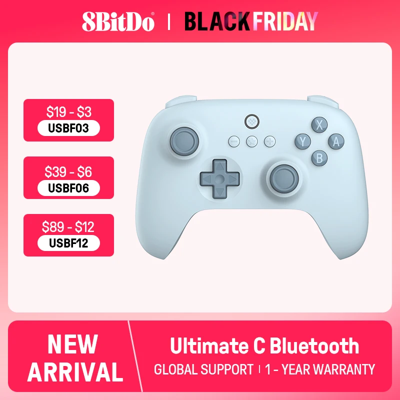 8BitDo - Ultimate C Wireless ALPS Joystick Bluetooth Gaming Controller for Nintendo switch oled Lite