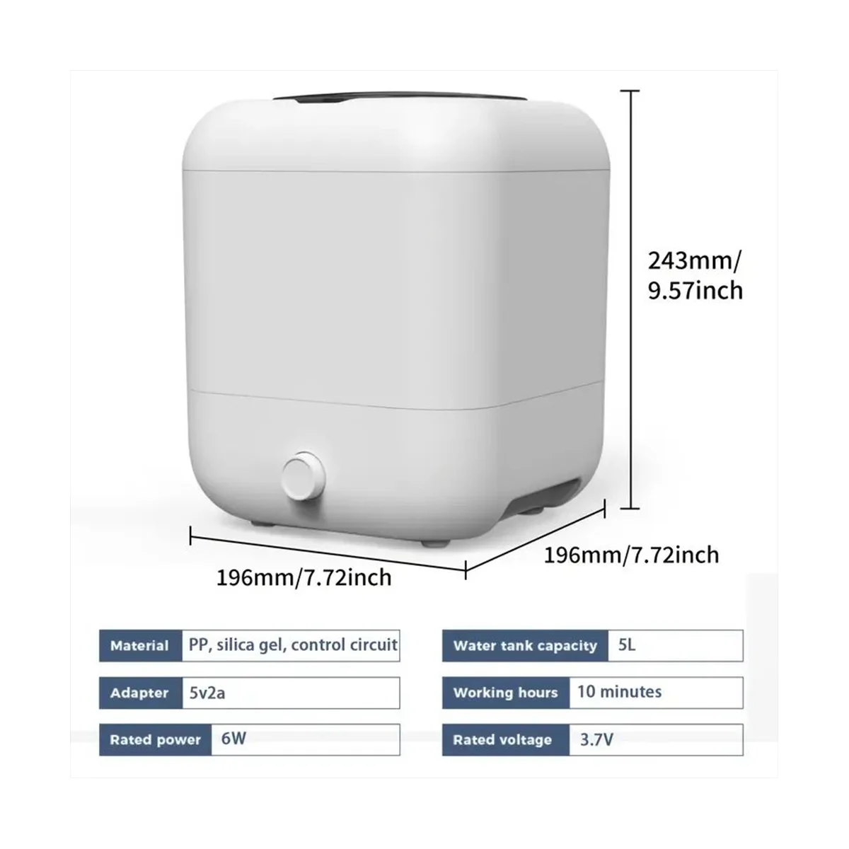 غسالة صغيرة قابلة للشحن 5L 5/10/20 دقيقة وقت الغسيل غسالة محمولة للجوارب الملابس الداخلية حمالات الصدر