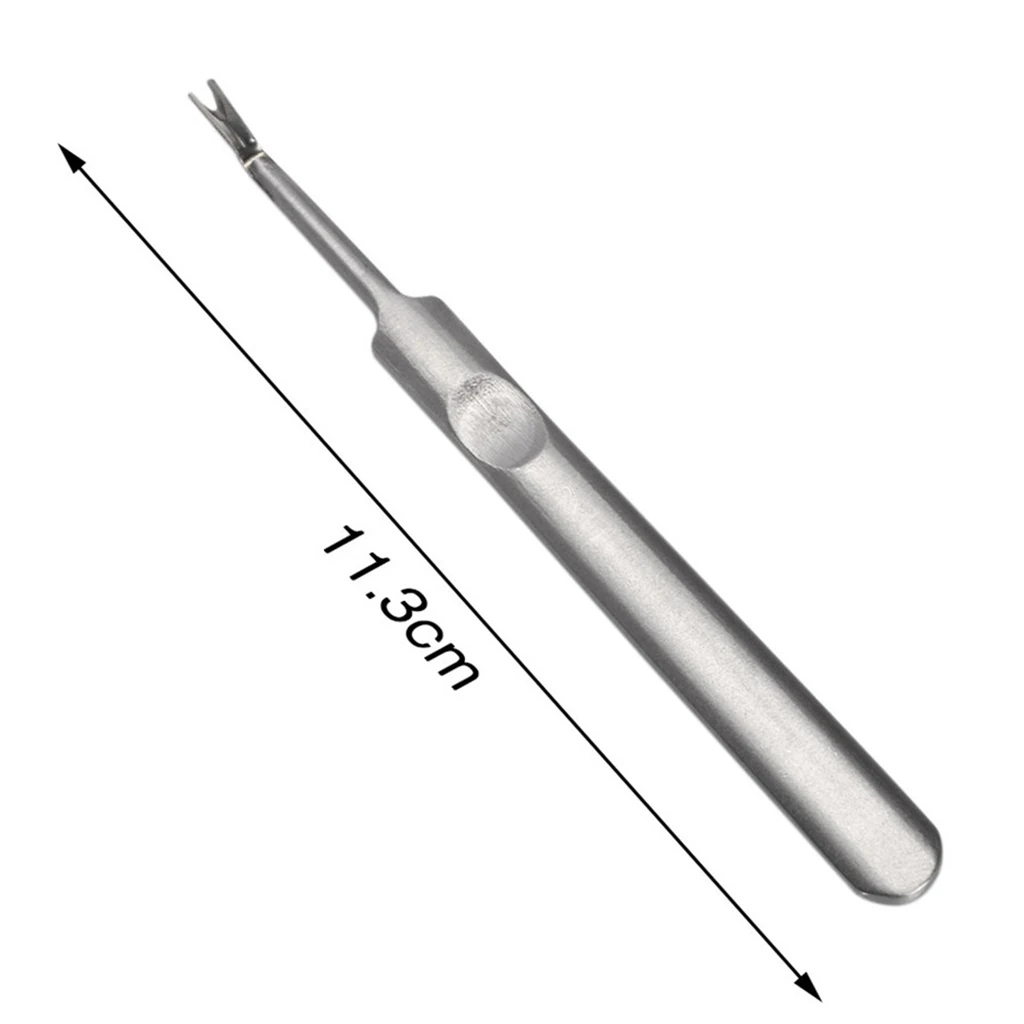 2 ชิ้นสแตนเลสสตีลเล็บ Pusher ทําเล็บมือเล็บเท้าหนังกําพร้าช้อน,Anti-Rust,ทนทาน,ล้างทําความสะอาดได้