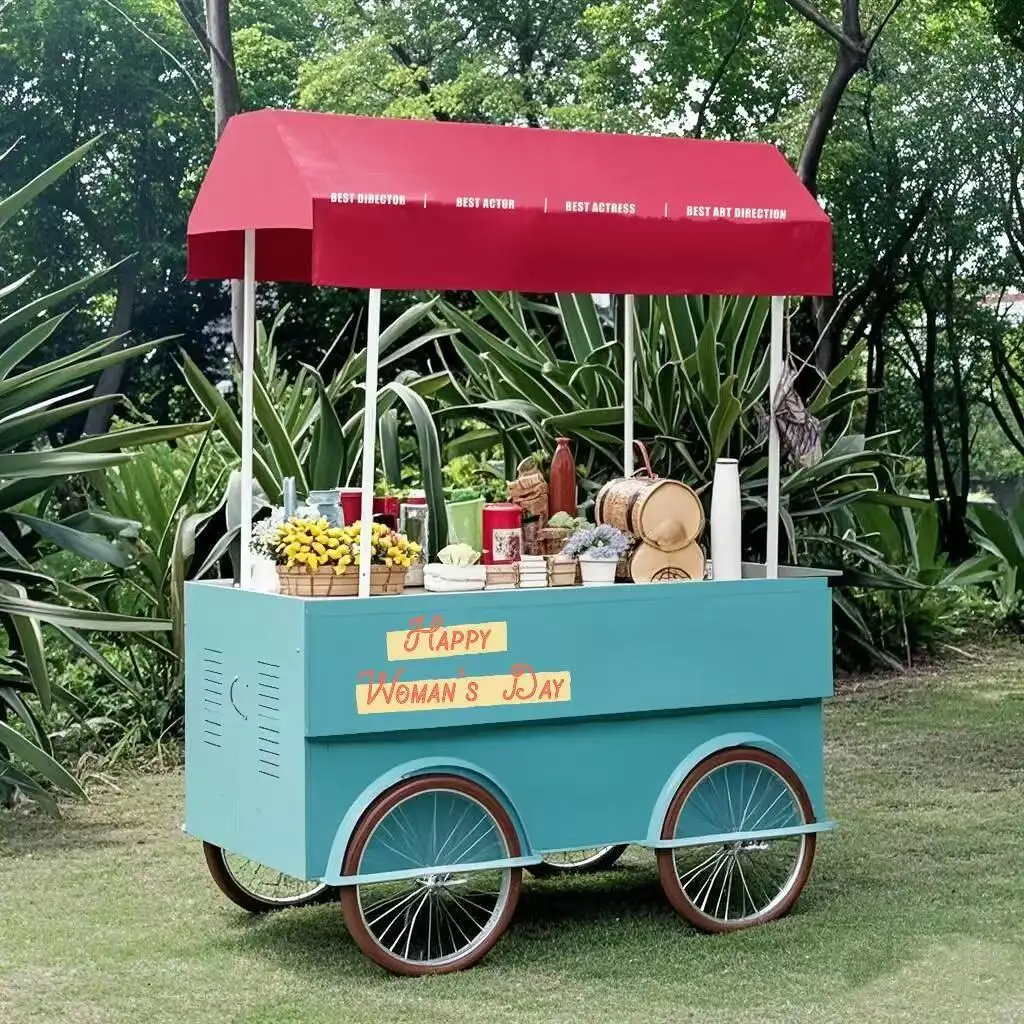 Customizable Internet celebrity shopping mall, night market, small cart vending car, market stall car