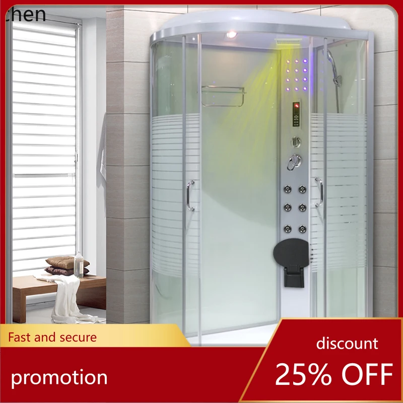 CZ shower room, sauna room, integrated bathroom, fully enclosed bathroom room, tempered glass, dry and wet separation