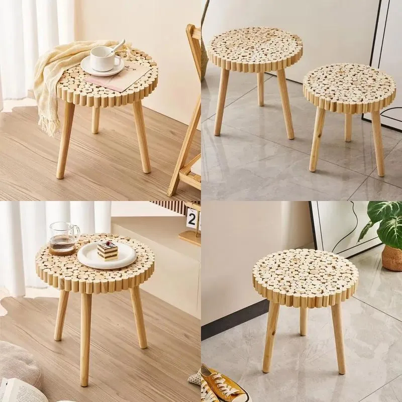 Modern Simple Pastoral Wooden Coffee Table Small Living Room Bedroom Balcony Decoration Furniture