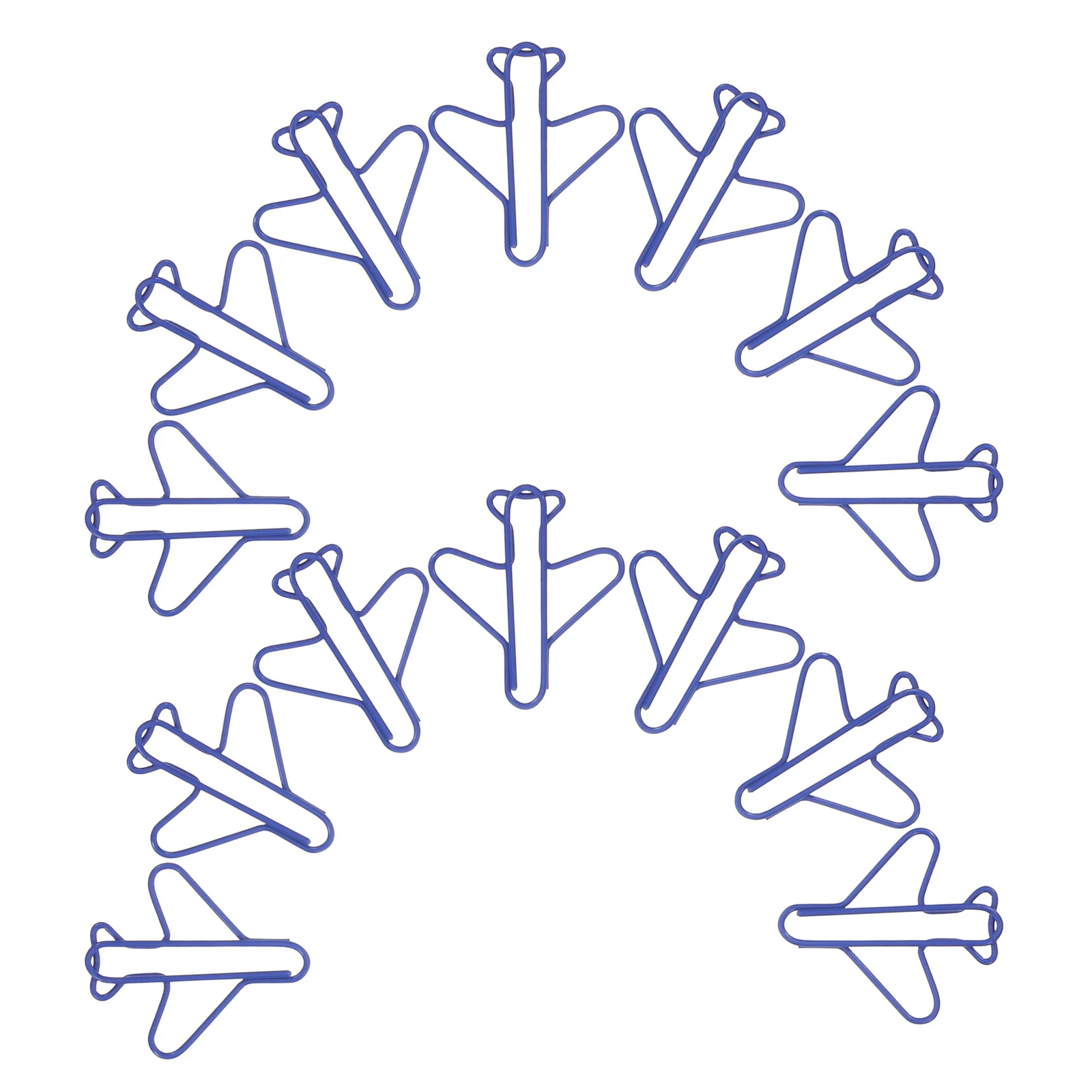 

100Pcs Airplane Themed Stationery Metal Paper Clips Dark Blue Document Sorting Clips Creative Office Desk Organizer Planner