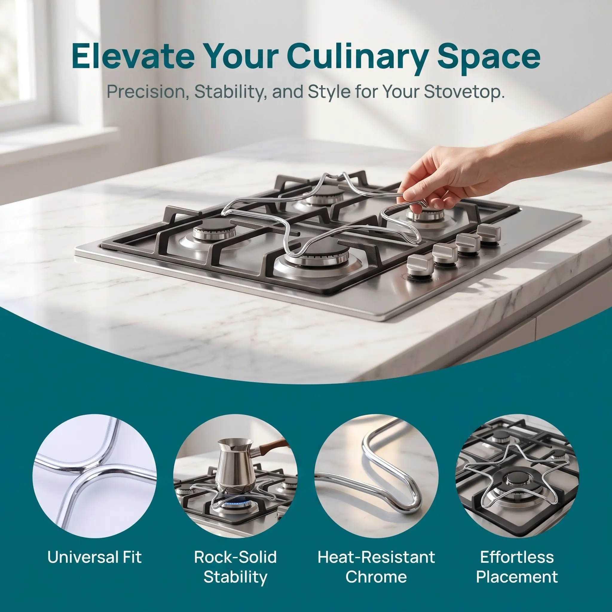 Burner Grate For Small Pans Cooktop Support Rack Gas Insert Pot Stabilizer Stove Cookware Reducer Heat Conducting Plate Pots
