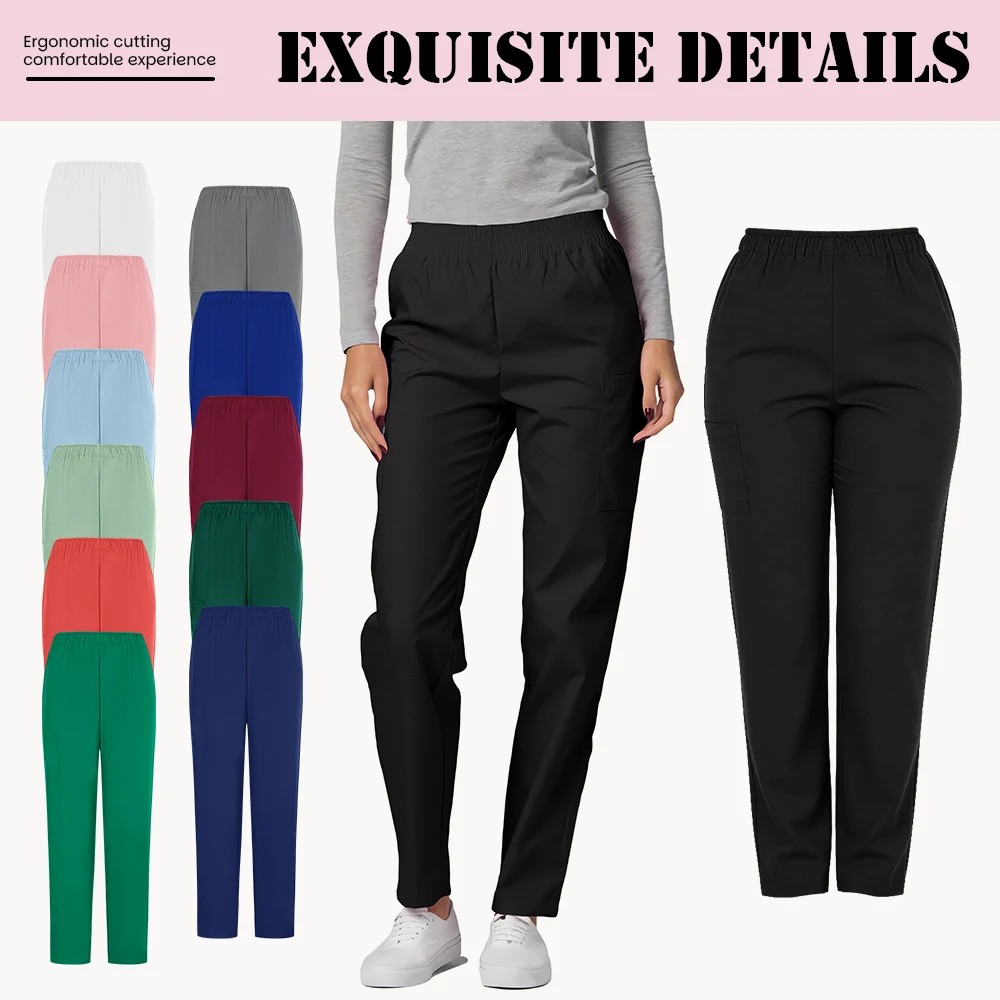 간호사 스크럽 팬츠 스트레치 뷰티 살롱 작업복 의료 수술복 팬츠 동물병원 의사 작업복 액세서리