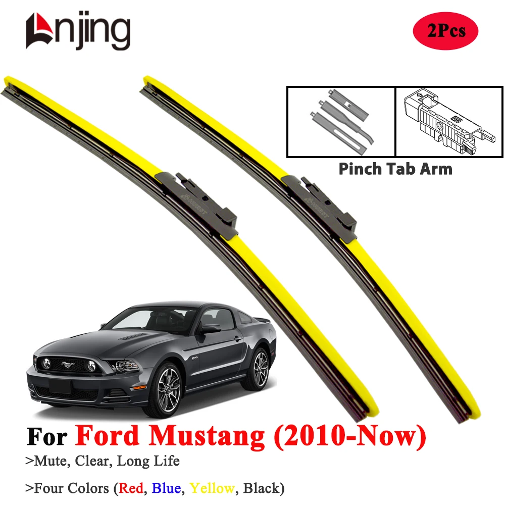 

LNJING Colorful Wiper Blades For Ford Mustang 2010-Now
