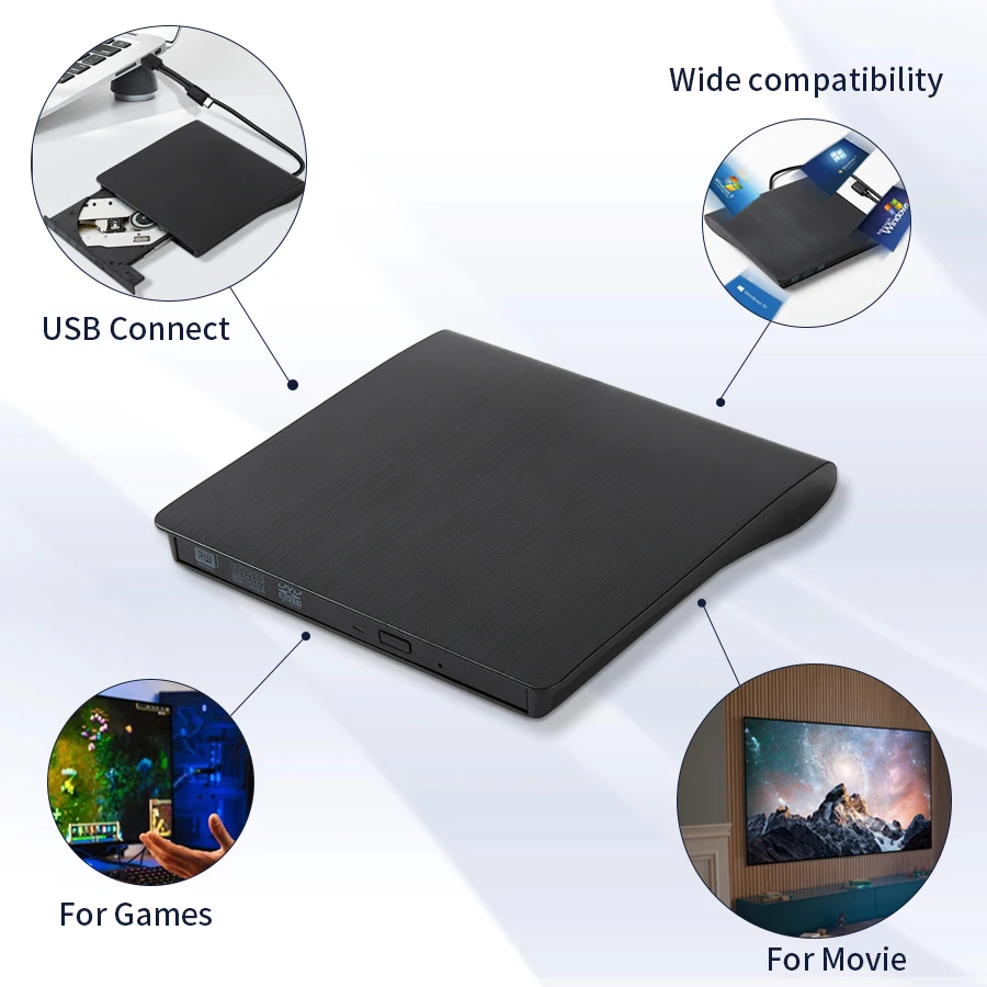 USB 3.0/USB 3.0 + Type-C Optical Drive Case Slim DVD External Enclosure SATA To USB CD ROM ODD Case Box ODD Caddy