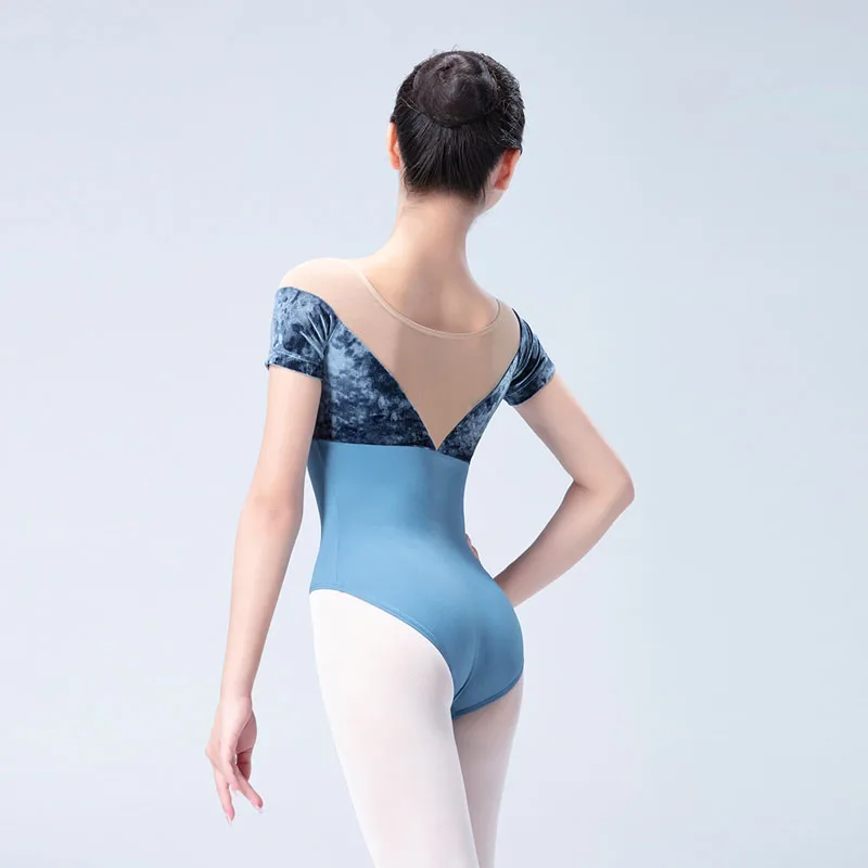 Ballet Leotard For Women's Practice Bodysuit Velvet Stitching Gymnastics Leotard Adult Dancewear Ballerina Stage Costumes