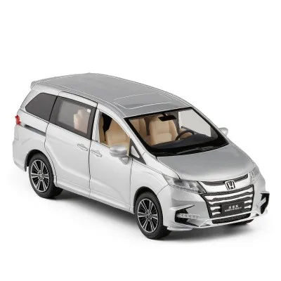 JKM 1/32 Honda Odyssey commercial vehicle Sound light comeback six door alloy car model toy car