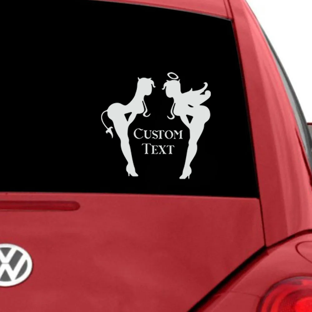 1pc Vinyl Beautiful woman Custom Text Stickers Car Stickers For Cars Funny Colorful Car Stickers Auto Automobile Decals