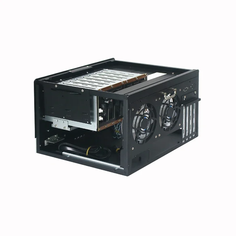 nas8 bay storage server full height PCIE card slot MATX motherboard hot-swappable chassis