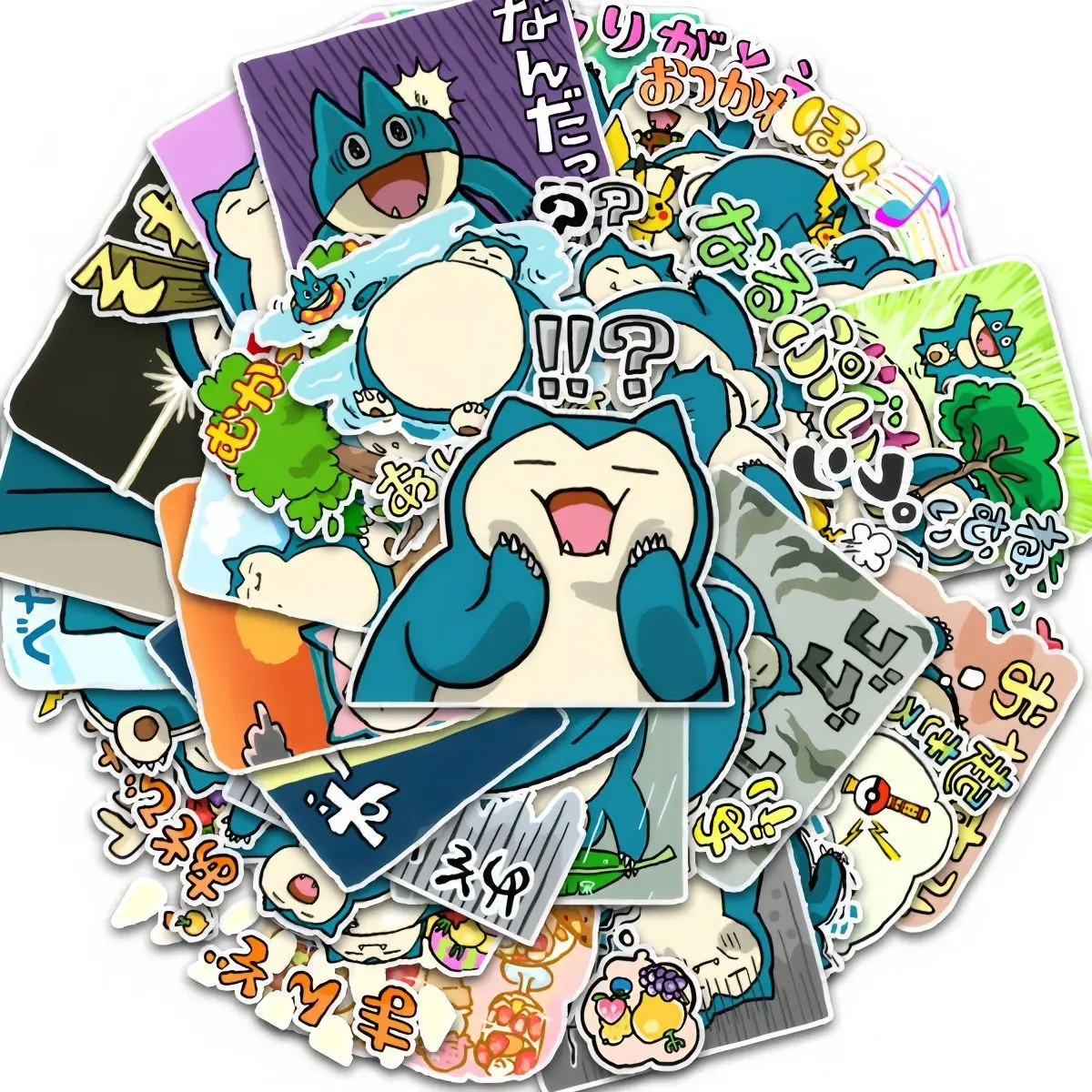 

New 40PCS Pokémon Snorlax Laptop Luggage Refrigerator Skateboard Kettle Chassis Sticker DIY Decorative Toy Sticker