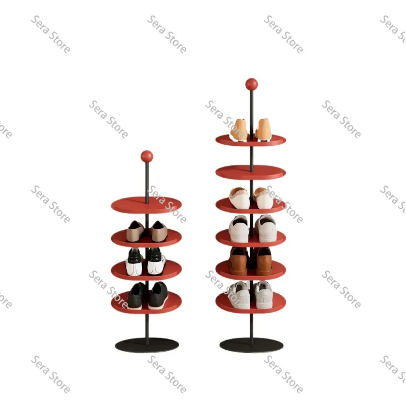Door Entry Multi-layer Shoe Rack Household Wrought Iron Vertical Narrow Shoe Rack Corner Simple Slipper Storage Cabinet