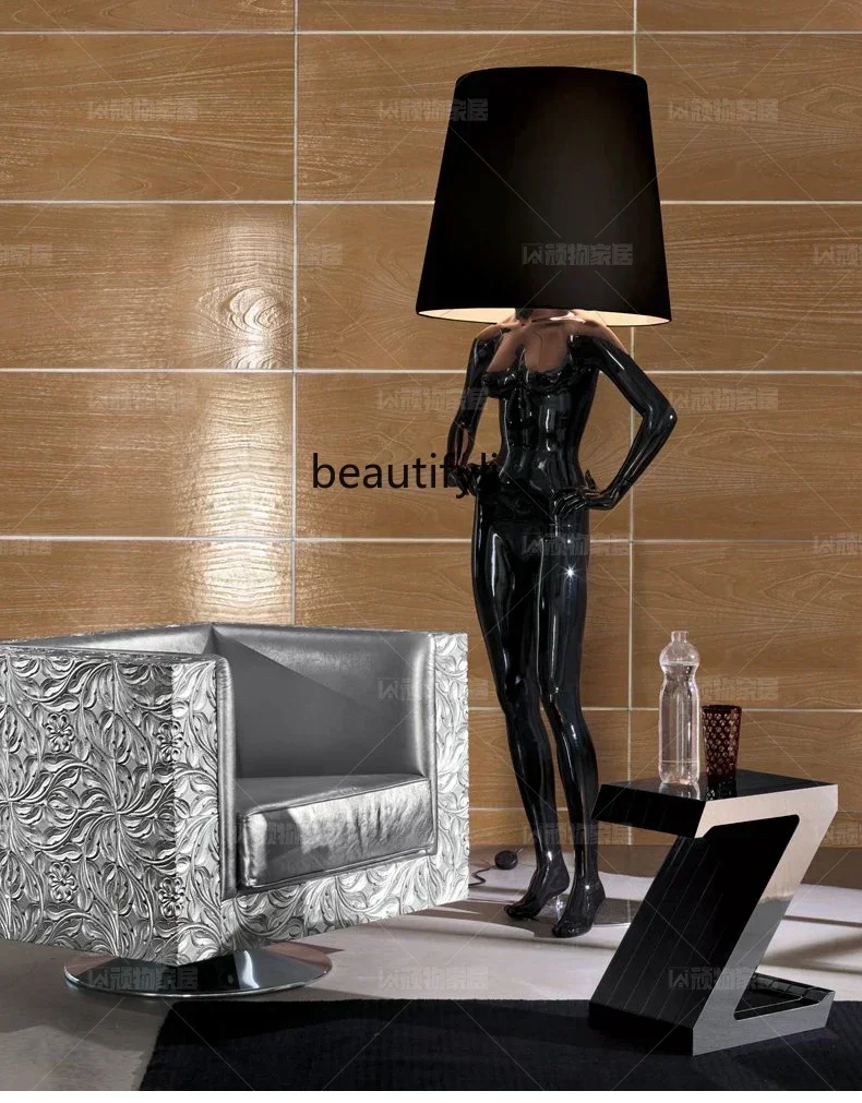 

YH A Living Room Designer FRP Art Character Decoration Decoration Home Bedside and Sofa Side Large Sculpture Floor Lamp