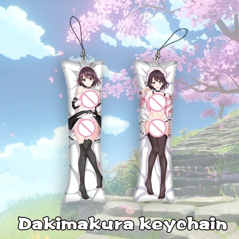 

Saekano: How to Raise a Boring Girlfriend Megumi Kato Mini Dakimakura Keychain Anime Body Key Ring Pendant Anime Keychain