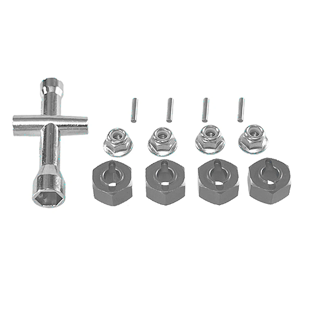 For Hyper Go MJX 1/14 14209-10 H14BM 14301-02-03 1/16  h16bm remote  control car upgrade cross wrench hex set M4 nut metal parts