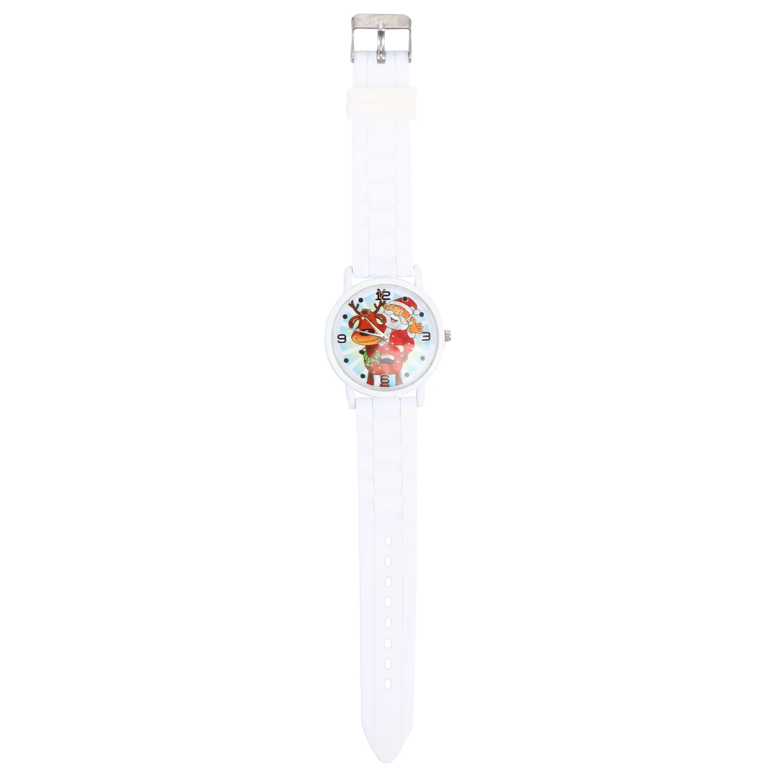 

1pc Cartoon Watch for Kids Christmas Pattern Silica Gel Wristband Durable Analog Wristwatch Gift Children Creative Adorable