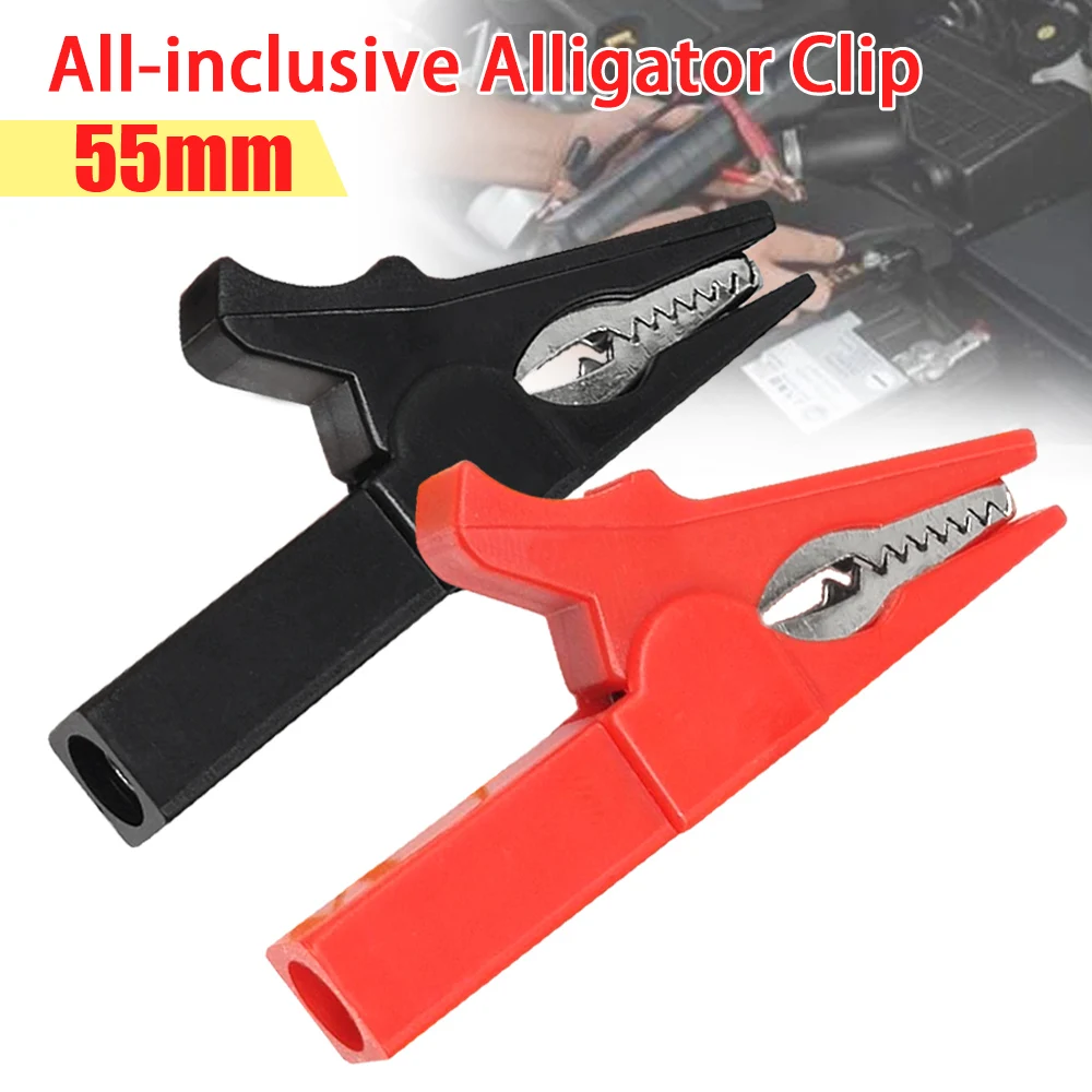 

Red Black Insulated Alligator Clip Crocodile Adapter Probe Clip for 4mm Banana Plug Multimeter Pen Test Car Battery