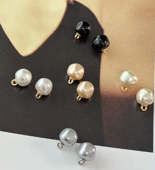 10pcs/LotSize:10mm Alien pearl Metal Buttons Fashion Button Women's clothes Knitted cardigan for garment Sewing (KK-3750)