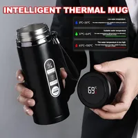 500ML-1Liter Stainless Steel Thermos Bottle with LED Temperature Display Sus304 Tea Water Bottle Vacuum Flask Portable Cups Cafe