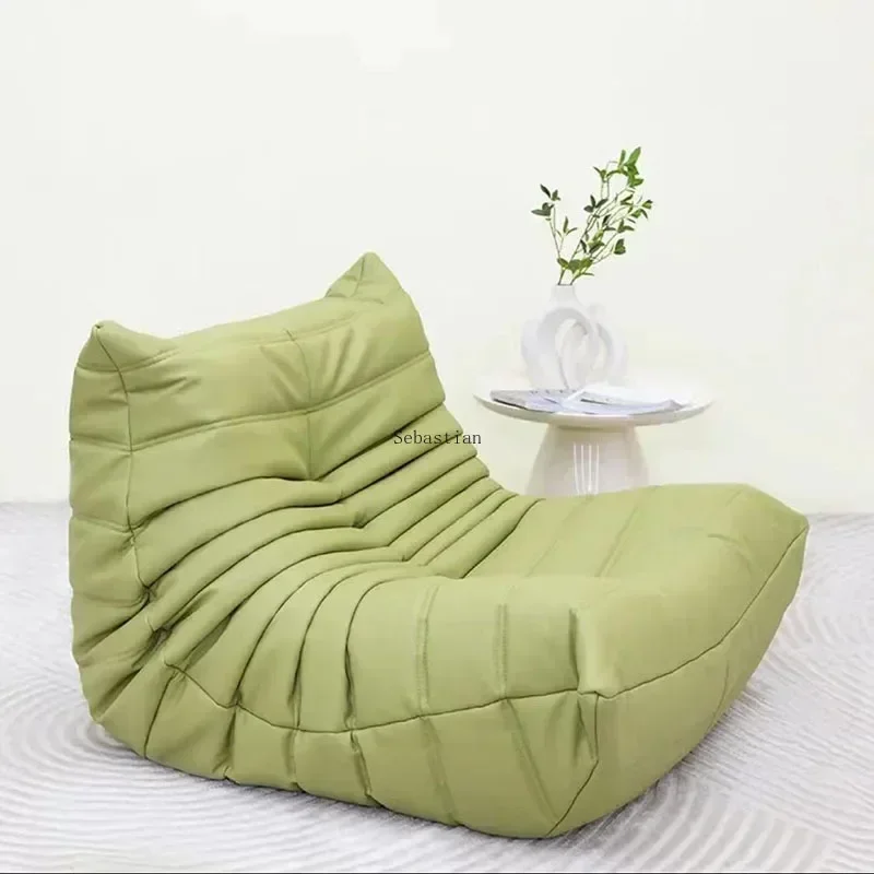 Cat Scratch Leather Nordic Togo Internet Celebrity Couch Bedroom Single Sofa Chair Living Room Suede Leather Can Be Customized