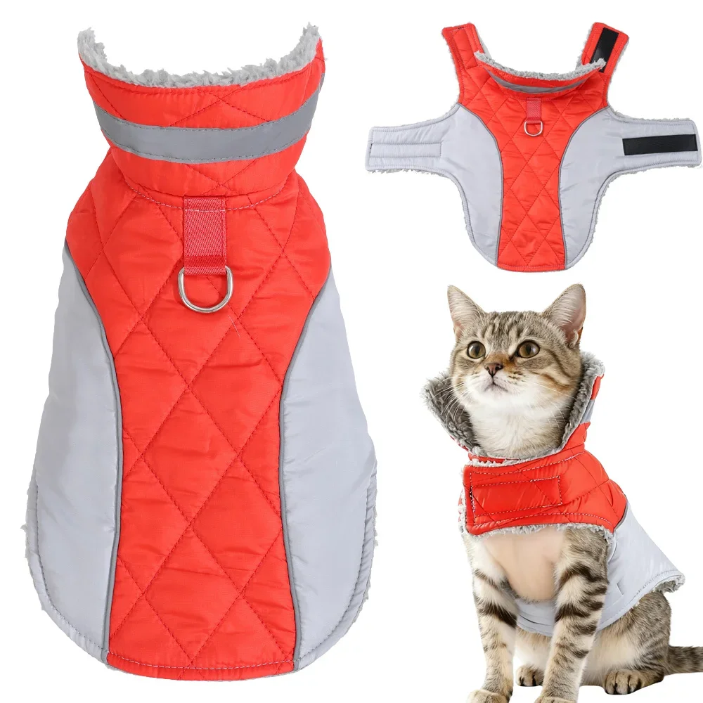 Pet Cat Clothes For Small Medium Cats Dogs Winter Waterproof Coat Reflective Kitten Clothing Warm Fleece Sphynx Jacket Outfits 1