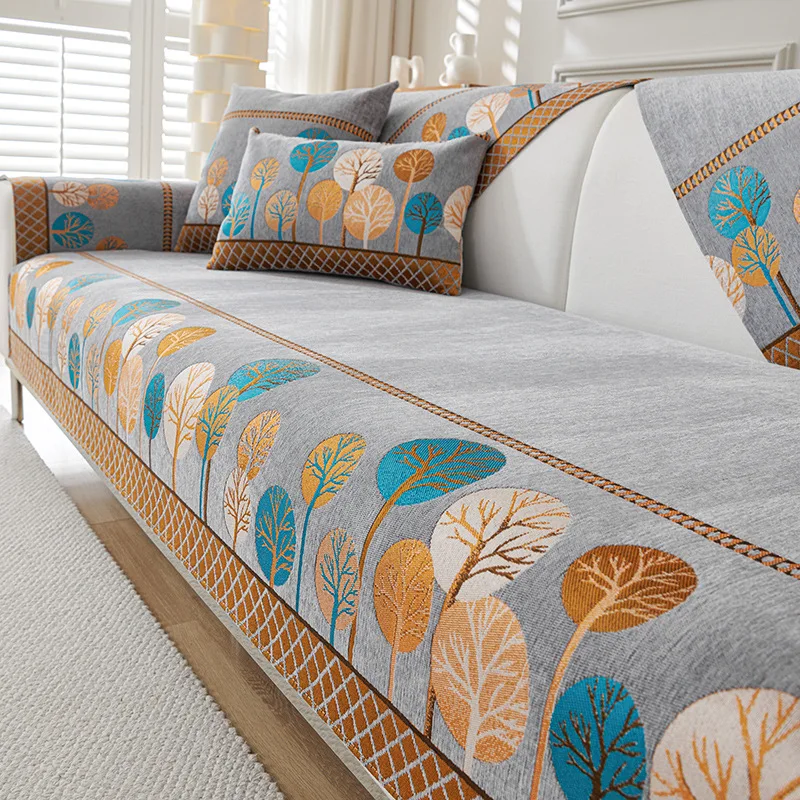 1PC Bankkussen Chenier Universeel in alle seizoenen Antislip en vuilafstotend zitkussen Bankhoes Doek Handdoek