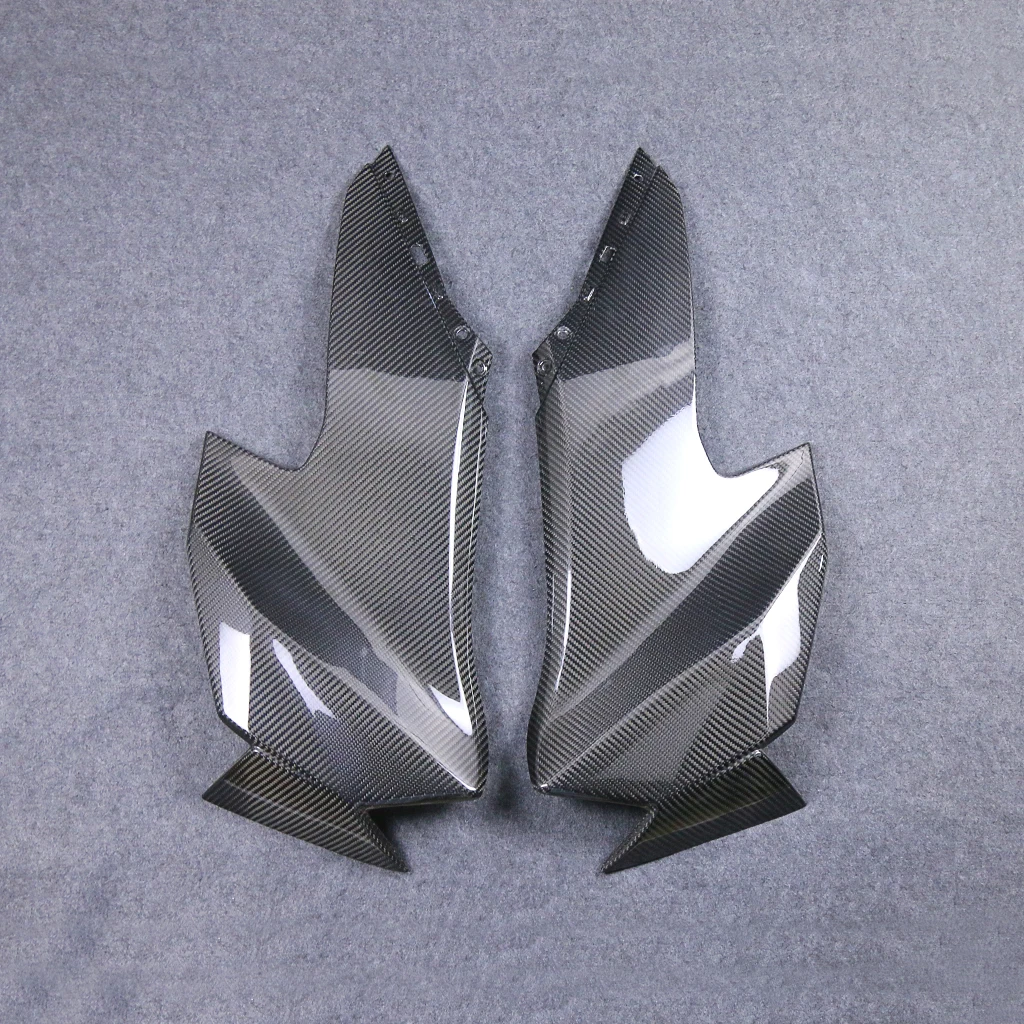 Motorcycle Accessories Carbon Fiber Spoiler Upper Side Panels Cover Fairings parts Kits For Kawasaki ZX10R 2022 2023