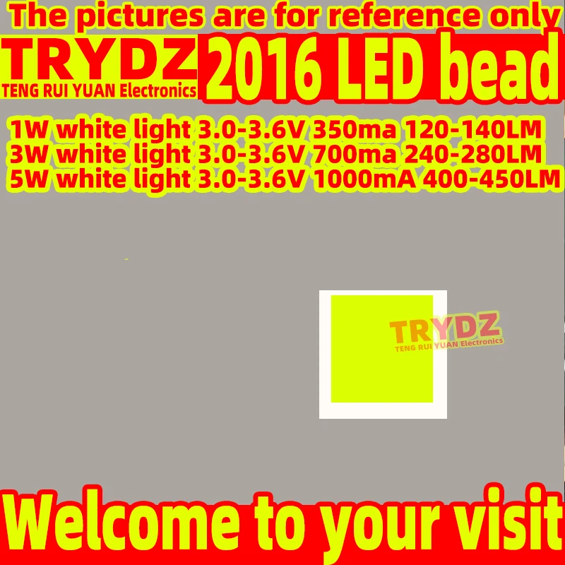100-10pcs Original New 2016 1W 3W 5W 3.0-3.6V Motorcycle car mobile phone flash LED light source beads