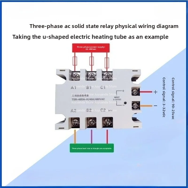 Three-phase AC Solid State Relay, Direct Control AC, AC Three-phase Touchpoint-free Relay