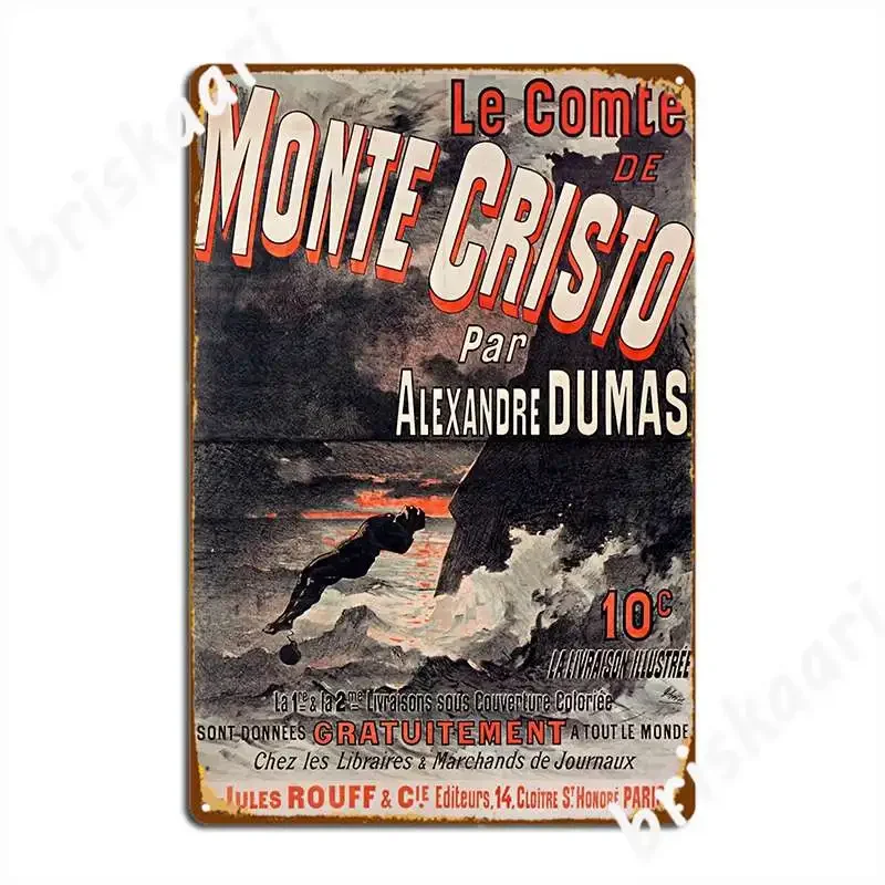 Le Comte De Monte Cristo Par Alexandre Dumas металлическая табличка плакат таблички клубная вечеринка винтажная вечеринка жестяная вывеска плакат Le Comte De Monte Cristo Par Alexandre Dumas металлическая табличка плакат таблички клубная вечеринка винтажная вечеринка жестяная вывеска плакат