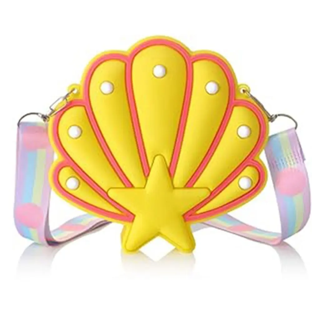 Water-proof Silicone Shell Bags Adjustable Strap Soft Shell Coin Purse Adequate Capacity Lightweight Zipper Shoulder Bag Outdoor