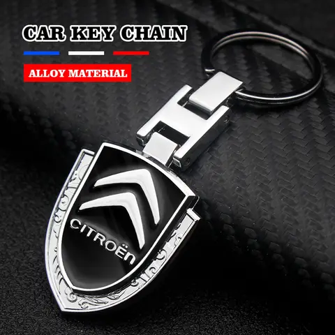 3D Metallo Car Styling Portachiavi Portachiavi Portachiavi Ciondolo Per Citroen C2 C3 C4 C5 X7 Berlingo Xsara C8 C4L DS3 DS4 DS5 LS DS6