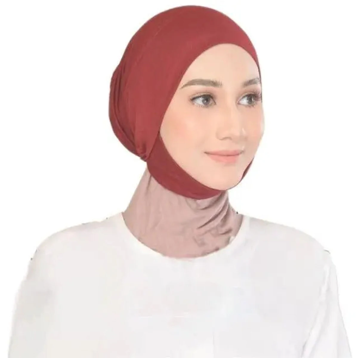 Muslim Women Hijab Inner Elastic Tie Back Jersey Cap Islamic Underscarf Bonnet Female Headscarf Headwrap Turban Mujer Adjustable