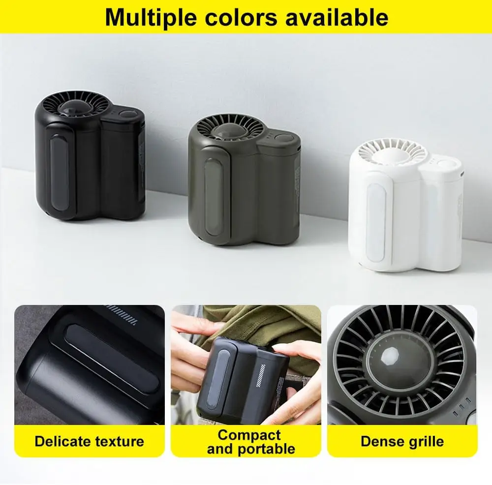 Portable Waist Clip Fan, 2024 New Mini Waist Fan Cool Clip Fan Under Shirt Clip-On Portable Air Cooler, Belt clip Fan for Outdoo