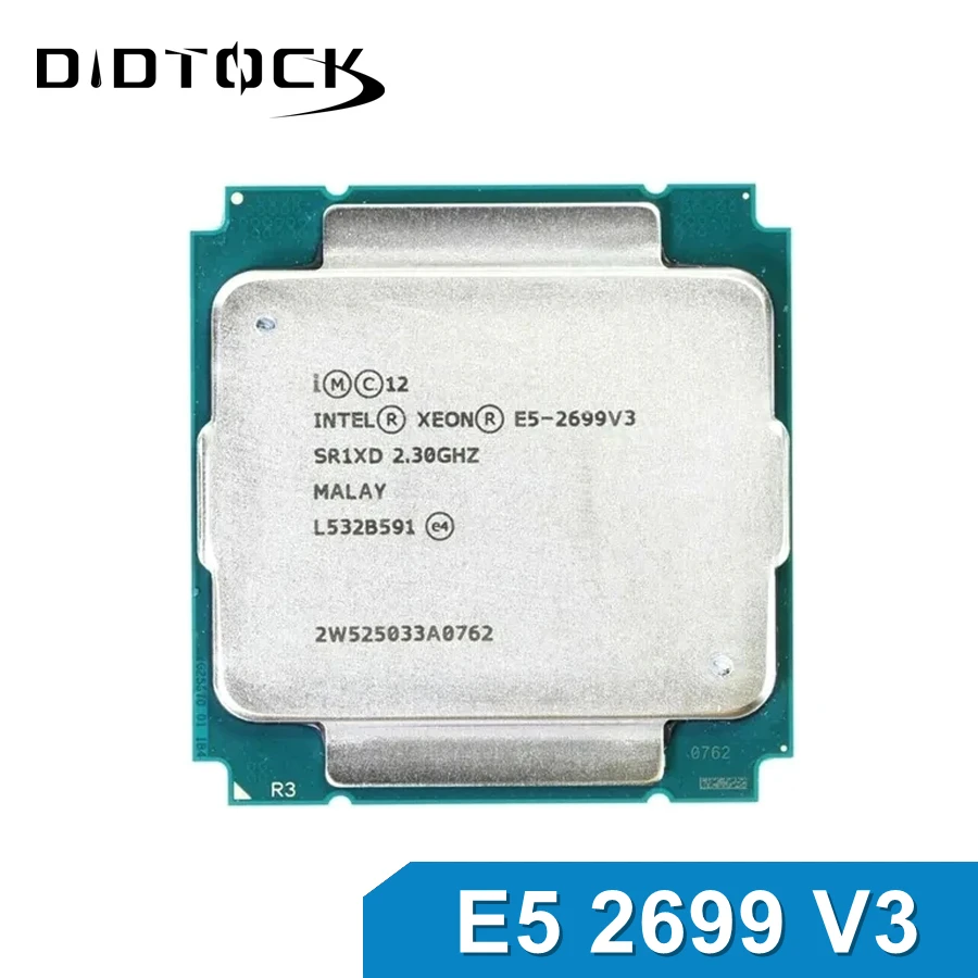 Intel Xeon E5 2699 V3 2699V3 processor 2.3Ghz 18-Core LGA 2011-3 cpu SR1XD
