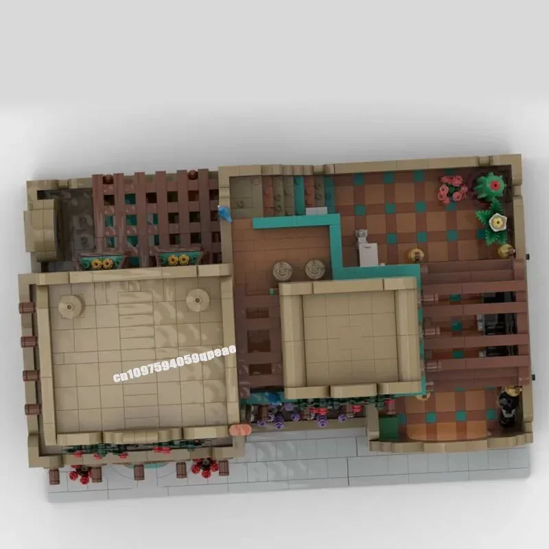 مدينة جديدة رائجة البيع عرض الشارع Moc وحدات أدوبي نزل وحدات نموذج لغز مخصص لتقوم بها بنفسك الأفكار الإبداعية لعبة طفل هدية عيد ميلاد